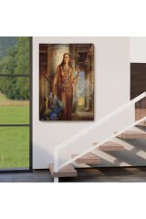 Kinuko Yamabe Craft Mısırlı Kadın Çalışması Kanvas Tablo-6047