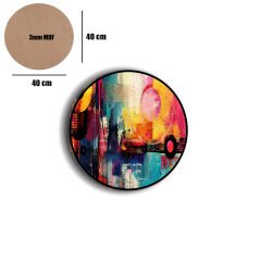 Amarikan Servis, Mdf Supla Takımı 6 Adet (6'lı Takım ), 6'lı Bardak Altlığı Hedliyeli 232