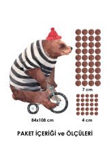 Bisikletteki Ayıcık Duvar Sticker