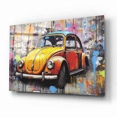 Vosvos Araba Cam Tablo Özel Tasarım Ofis, Mutfak Çocuk Odası, Salon Dekorasyon