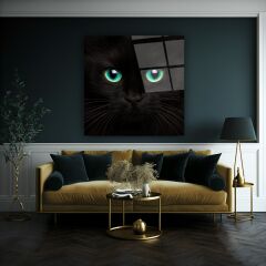 Kedi Cam Tablo Özel Tasarım Ofis, Mutfak Çocuk Odası, Salon Dekorasyon
