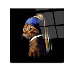 Kedi Cam Tablo Özel Tasarım Ofis, Mutfak Çocuk Odası, Salon Dekorasyon