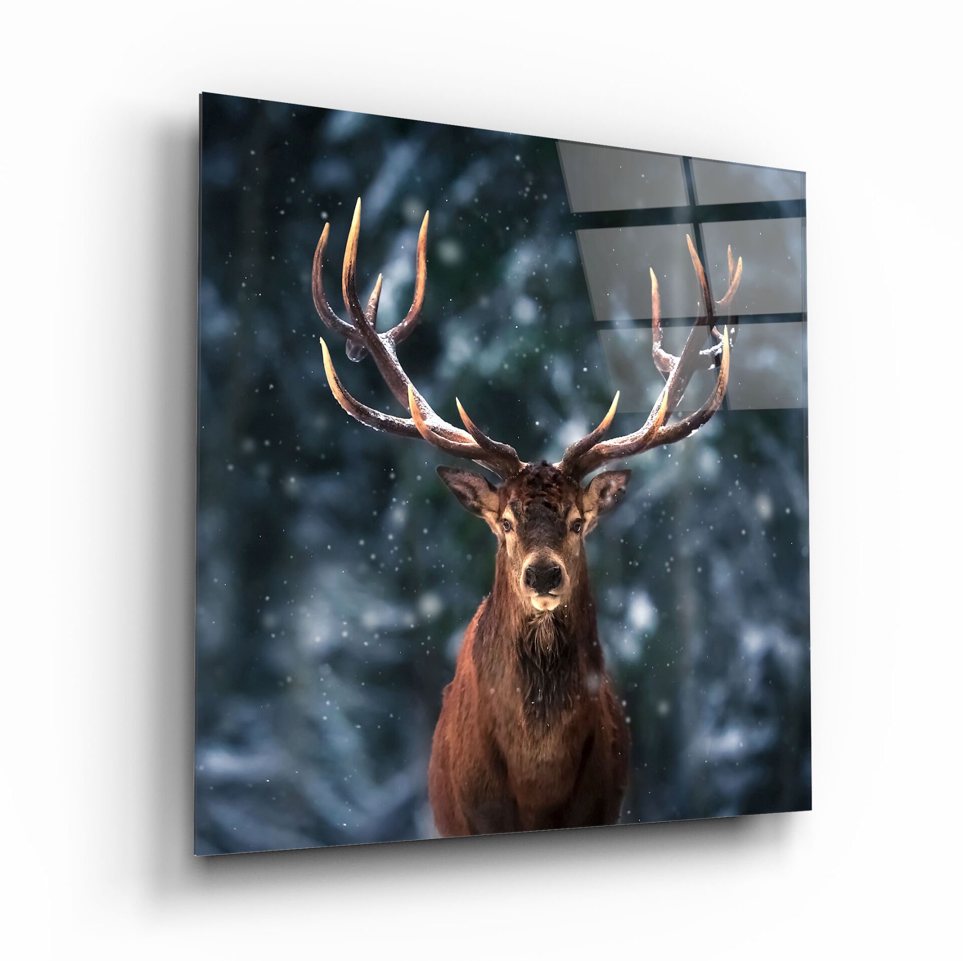 Geyik Cam Tablo Özel Tasarım Ofis, Mutfak Çocuk Odası, Salon Dekorasyon