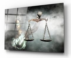 Themis Heykeli Cam Tablo Özel Tasarım Ofis, Mutfak Çocuk Odası, Salon Dekorasyon