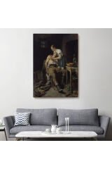 Henry Jones Thaddeus Yaralı Kaçak Avcı (1881) Duvar Tablosu-6059