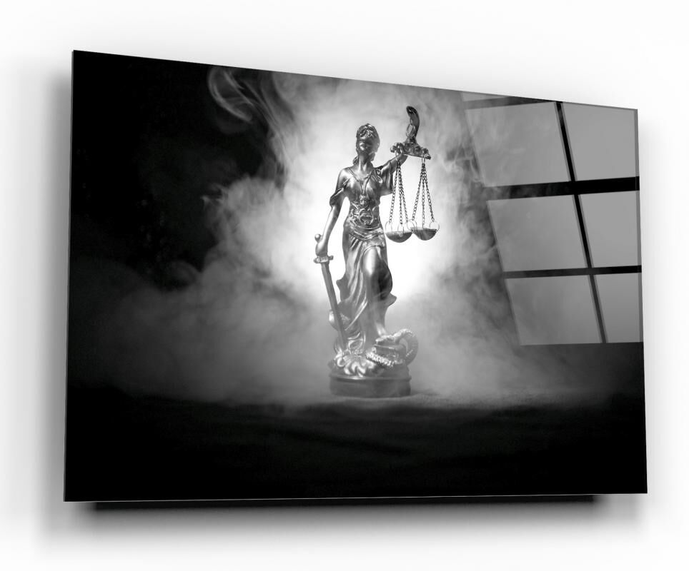 Themis Heykeli Cam Tablo Özel Tasarım Ofis, Mutfak Çocuk Odası, Salon Dekorasyon
