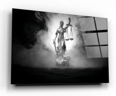 Themis Heykeli Cam Tablo Özel Tasarım Ofis, Mutfak Çocuk Odası, Salon Dekorasyon