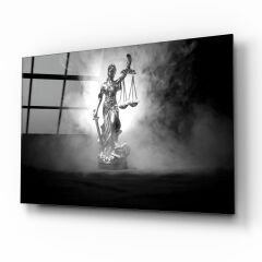 Themis Heykeli Cam Tablo Özel Tasarım Ofis, Mutfak Çocuk Odası, Salon Dekorasyon