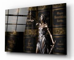 Themis Heykeli Cam Tablo Özel Tasarım Ofis, Mutfak Çocuk Odası, Salon Dekorasyon