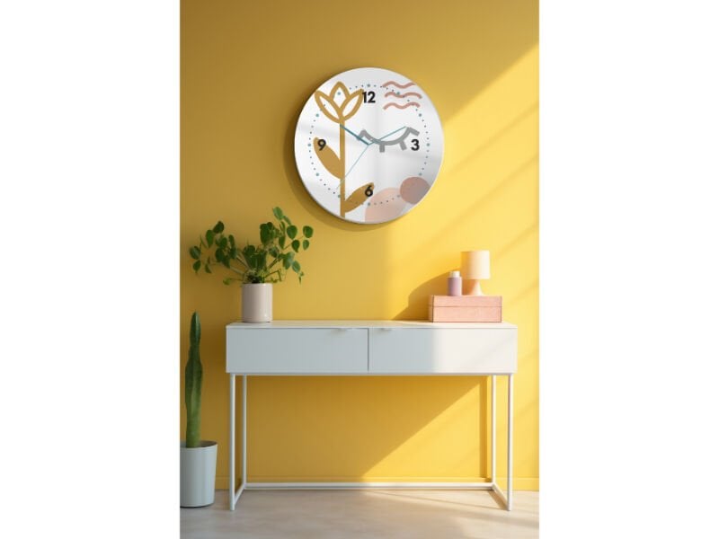 Dekoratif Cam Duvar Saati-1501