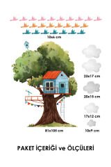 Ağaç Ev Duvar Sticker
