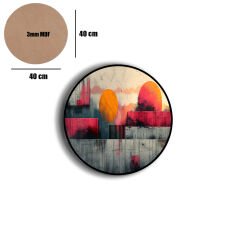 Amarikan Servis, Mdf Supla Takımı 6 Adet (6'lı Takım ), 6'lı Bardak Altlığı Hedliyeli 254