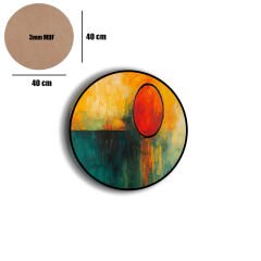 Amarikan Servis, Mdf Supla Takımı 6 Adet (6'lı Takım ), 6'lı Bardak Altlığı Hedliyeli 256