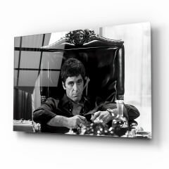 Tony Montana Cam Tablo Özel Tasarım Ofis, Mutfak Çocuk Odası, Salon Dekorasyon