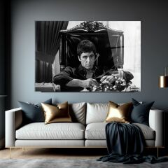 Tony Montana Cam Tablo Özel Tasarım Ofis, Mutfak Çocuk Odası, Salon Dekorasyon