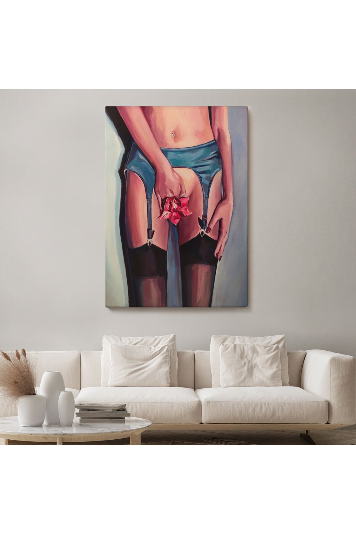 Çıplak Sexi Kadın Sürreal Duvar Tablosu-6073