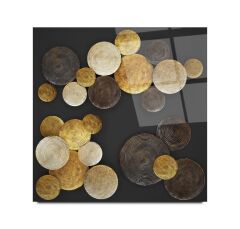 Soyut Gold Cam Tablo Özel Tasarım Ofis, Mutfak Çocuk Odası, Salon Dekorasyon