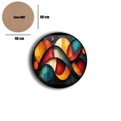 Amarikan Servis, Mdf Supla Takımı 6 Adet (6'lı Takım ), 6'lı Bardak Altlığı Hedliyeli 262