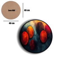 Amarikan Servis, Mdf Supla Takımı 6 Adet (6'lı Takım ), 6'lı Bardak Altlığı Hedliyeli 269