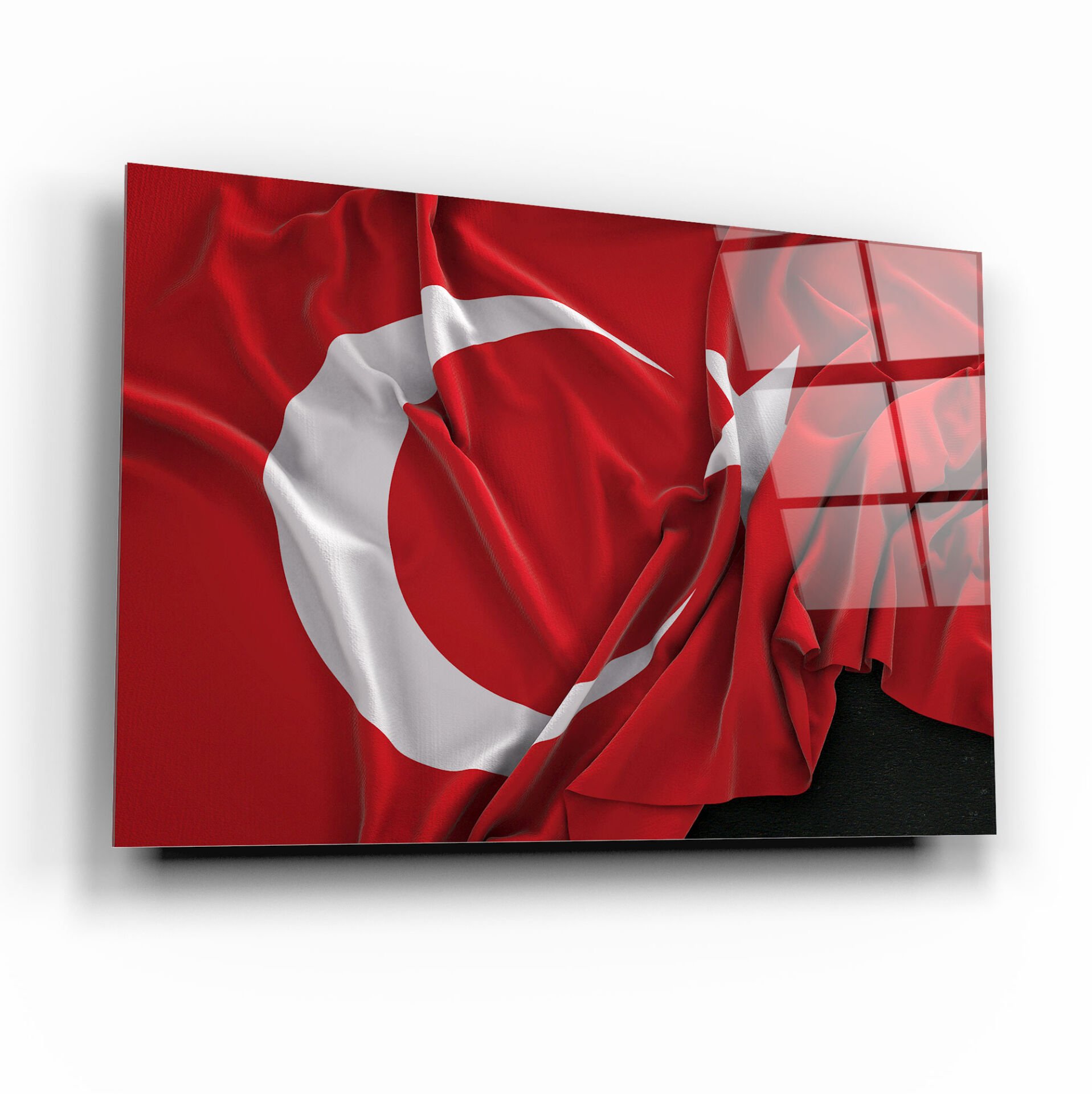 Türk Bayrağı Cam Tablo Özel Tasarım Ofis, Mutfak Çocuk Odası, Salon Dekorasyon