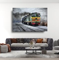 Tren Cam Tablo Özel Tasarım Ofis, Mutfak Çocuk Odası, Salon Dekorasyon