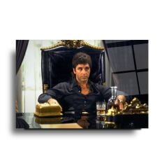 Tony Montana Cam Tablo Özel Tasarım Ofis, Mutfak Çocuk Odası, Salon Dekorasyon