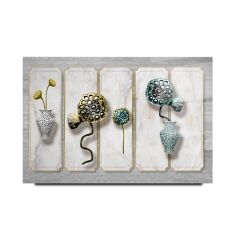 Vazo ve Çiçekler Cam Tablo Özel Tasarım Ofis, Mutfak Çocuk Odası, Salon Dekorasyon