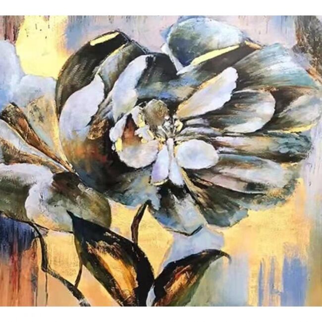 Kanvas Çiçeğin Hikayesi Sayılarla Boyama Seti Rulo