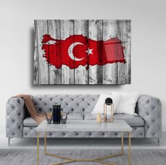 Türk Bayrağı Cam Tablo Özel Tasarım Ofis, Mutfak Çocuk Odası, Salon Dekorasyon