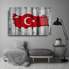Türk Bayrağı Cam Tablo Özel Tasarım Ofis, Mutfak Çocuk Odası, Salon Dekorasyon