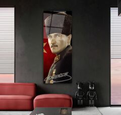 Atatürk Panoramik Cam Tablo Özel Tasarım Ofis, Mutfak Çocuk Odası, Salon Dekorasyon
