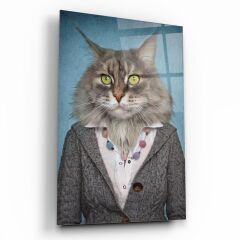 Kedi Cam Tablo Özel Tasarım Ofis, Mutfak Çocuk Odası, Salon Dekorasyon