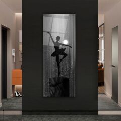 Dans Eden Balerin Panoramik Cam Tablo Özel Tasarım Ofis, Mutfak Çocuk Odası, Salon Dekorasyon