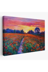 Haşhaş Tarlasının Yağlı Boya Tablosu-1211