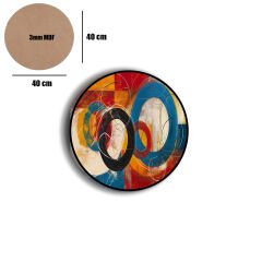 Amarikan Servis, Mdf Supla Takımı 6 Adet (6'lı Takım ), 6'lı Bardak Altlığı Hedliyeli 300