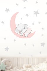 Uykucu Fil Duvar Sticker