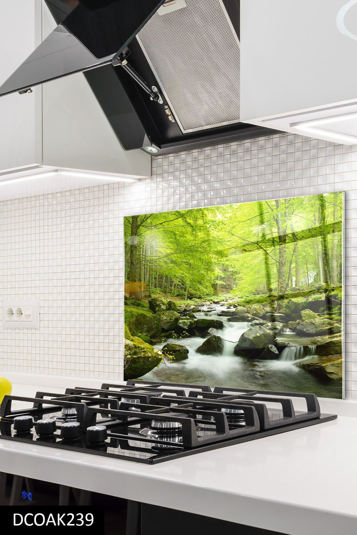 Disegno Cam Ocak Arkası Koruyucu | Nehir