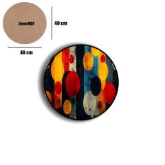 Amarikan Servis, Mdf Supla Takımı 6 Adet (6'lı Takım ), 6'lı Bardak Altlığı Hedliyeli 303