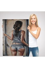 Sexi Popolu Kadın Dekoratif Duvar Tablosu-6120