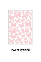 Pembe Kelebekler Duvar Sticker