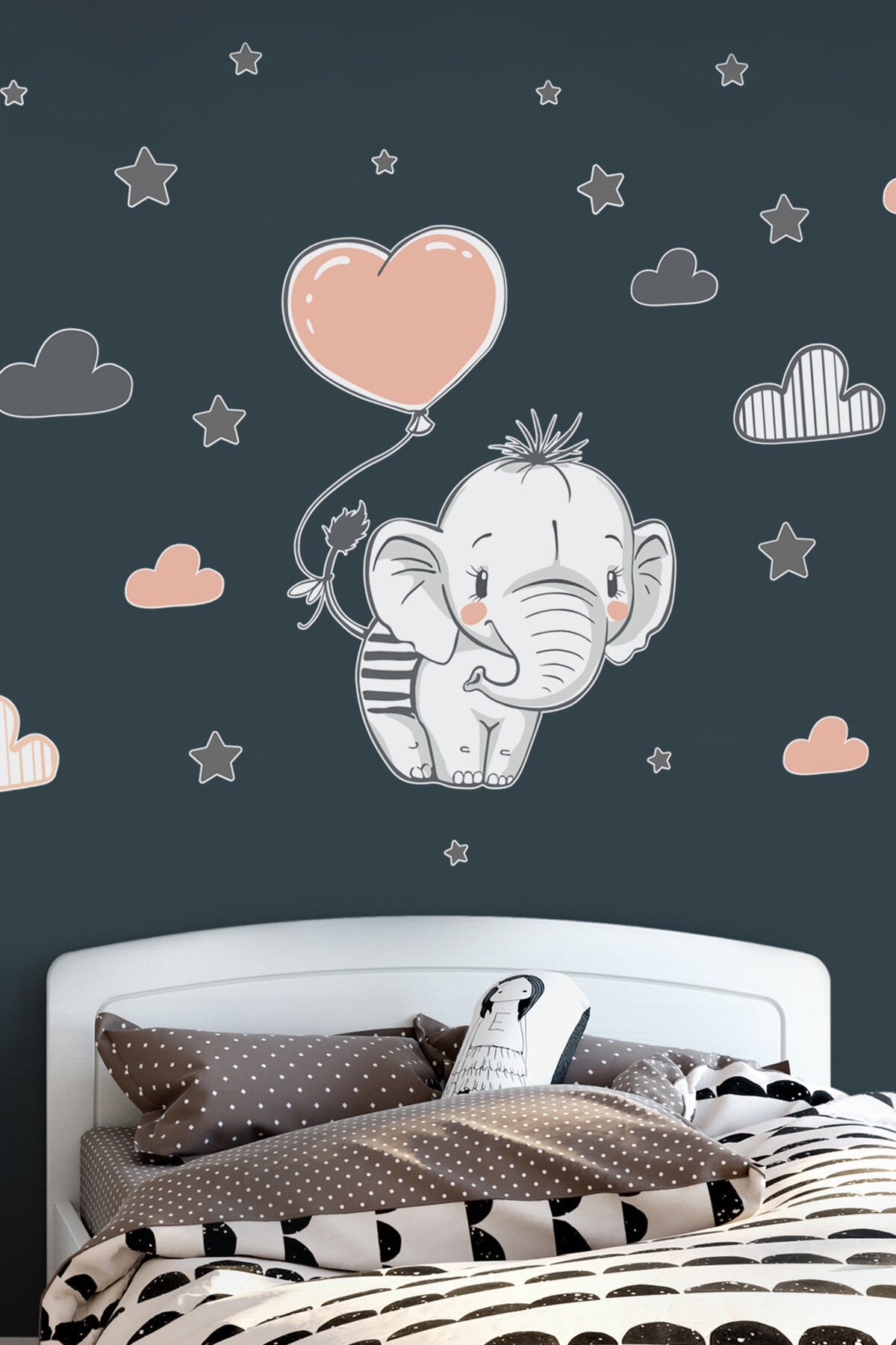 Sevimli Fil Duvar Sticker