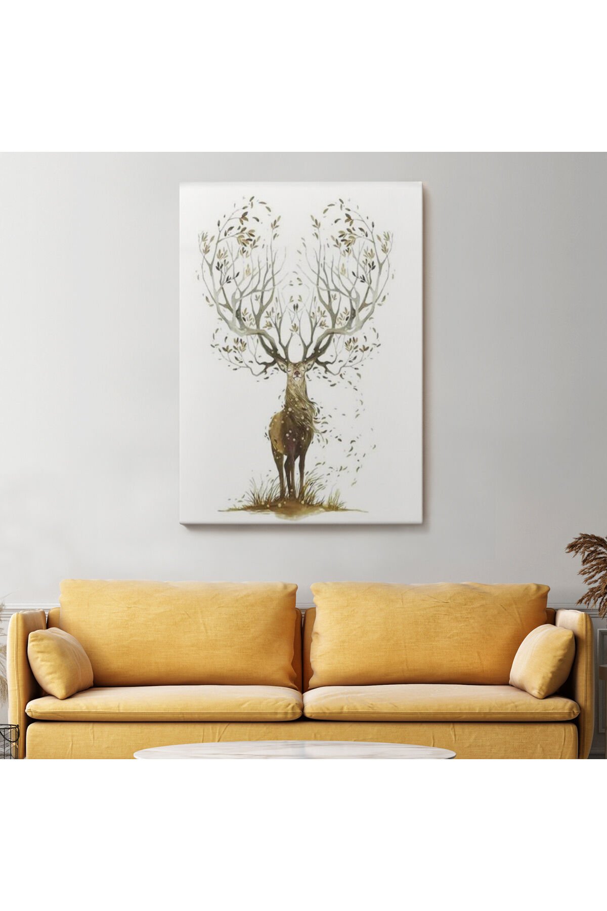 Yaprak Boynuzlu Geyik Tablosu-6133