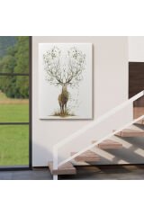 Yaprak Boynuzlu Geyik Tablosu-6133