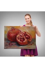 Nar Yağlı Boya Görünümlü Klasik Sanat Tablosu-1230