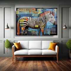 Zebra Cam Tablo Özel Tasarım Ofis, Mutfak Çocuk Odası, Salon Dekorasyon