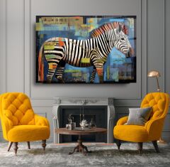 Zebra Cam Tablo Özel Tasarım Ofis, Mutfak Çocuk Odası, Salon Dekorasyon