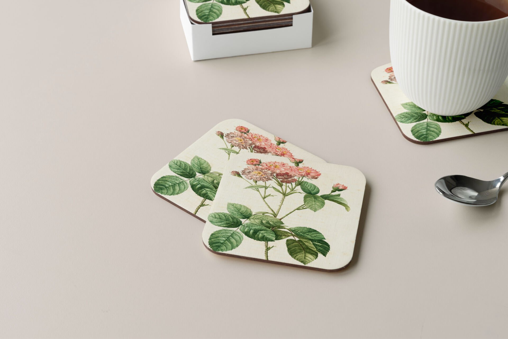 Dekoratif Bardak Altlığı Çiçekler 126