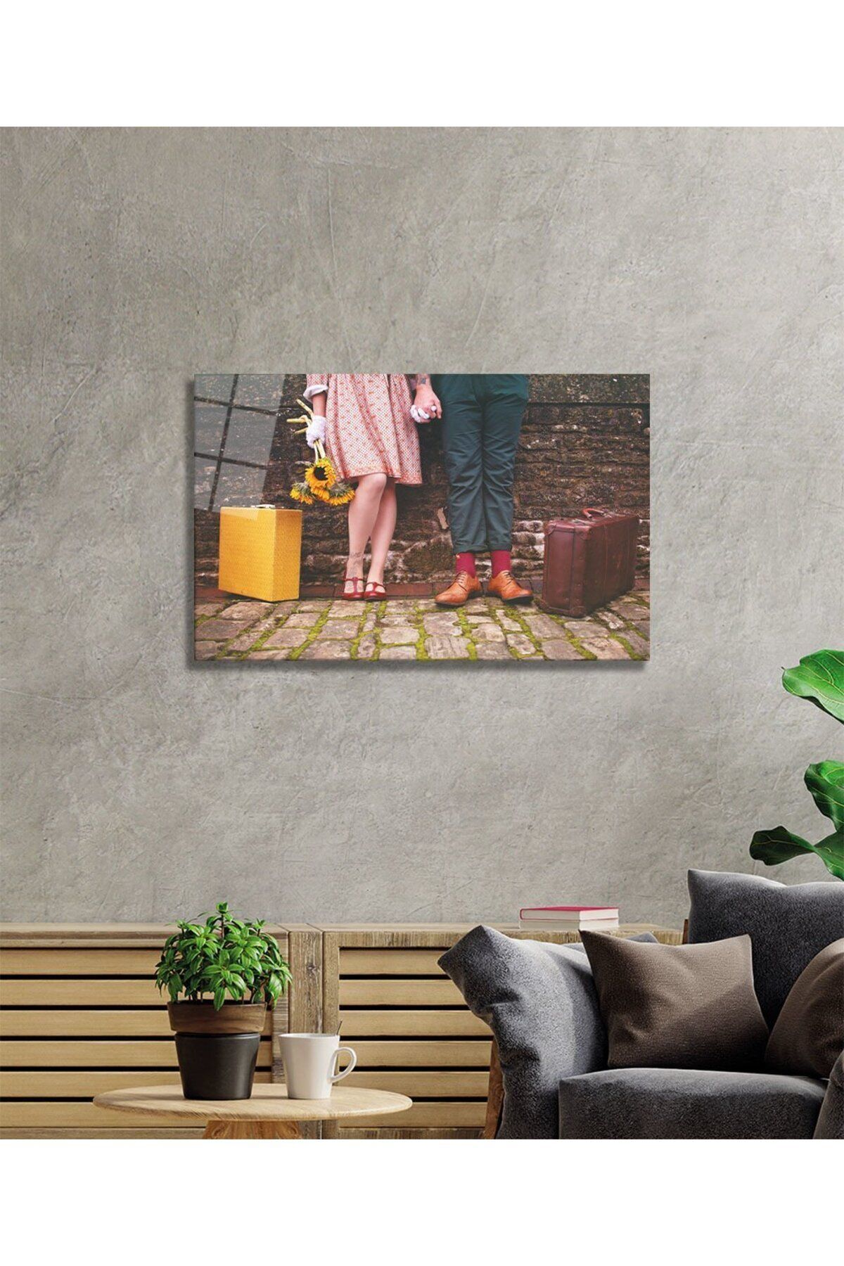 Sevgililer Cam Tablo