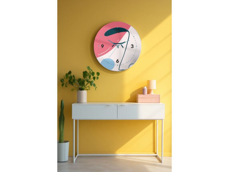 Dekoratif Cam Duvar Saati-1726