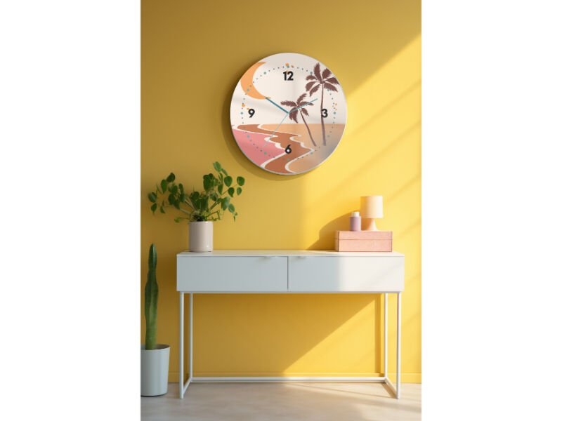 Dekoratif Cam Duvar Saati-1729